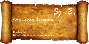 Szekeres Bianka névjegykártya